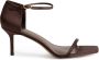 12 STOREEZ 70mm satin-weave leather sandals Brown - Thumbnail 1
