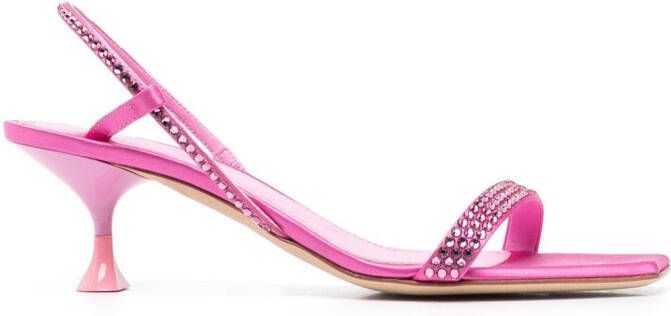 3juin 65mm crystal-embellished sandals Pink