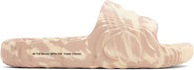 Adidas Adilette textured slide sandals Neutrals