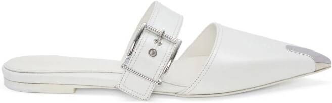 Alexander McQueen buckle-detail leather pumps White