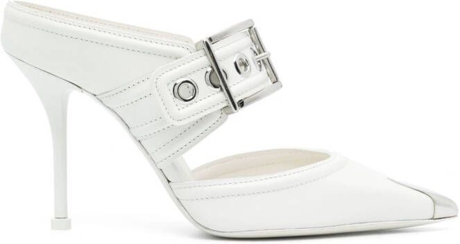 Alexander McQueen pointed-toe 100mm mules White