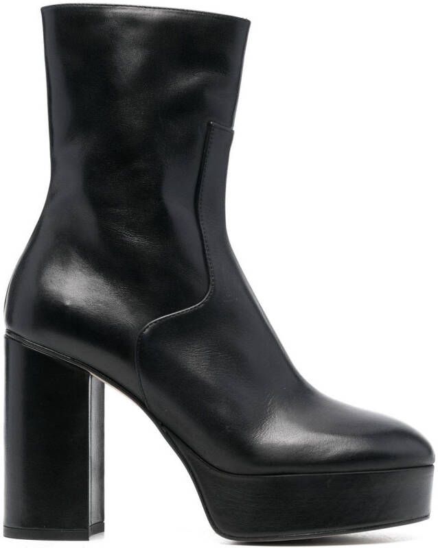 ALOHAS Thunder 110mm leather platform ankle boots Black