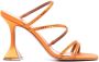 Amina Muaddi Naima crystal-embellished 105mm sandals Orange - Thumbnail 1