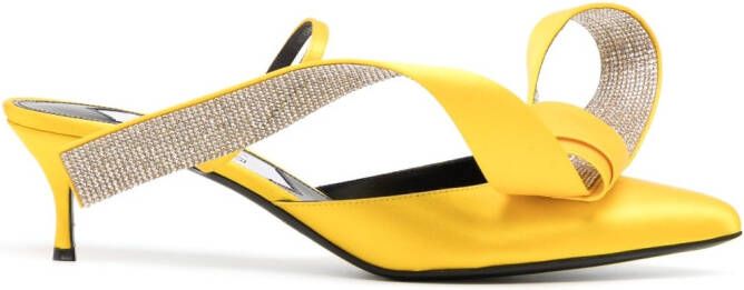 AREA x Sergio Rossi Marquise mules Yellow