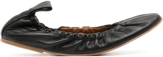 ATP Atelier Teano leather ballerina shoes Black