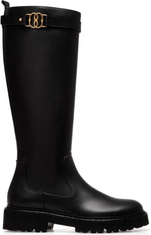Bally Galia knee-high leather boots Black