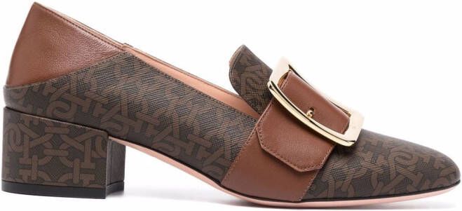 Bally mJanelle monogram buckle loafers Brown