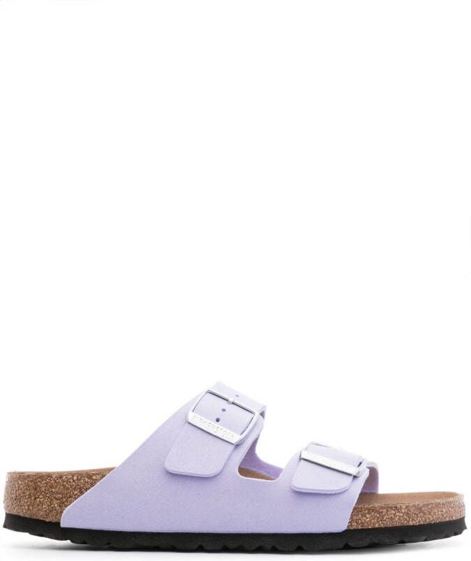 Birkenstock Arizona buckled suede sandals Purple
