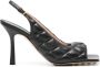 Bottega Veneta 95mm matelassé leather sandals Black - Thumbnail 1
