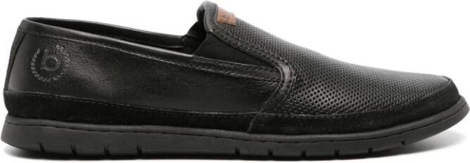 Bugatti Crooner perforated leather loafers Black