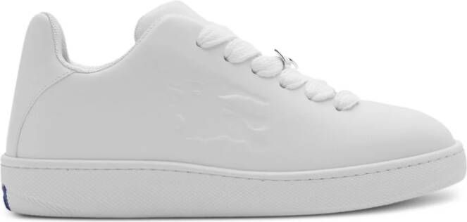 Burberry Box logo-debossed leather sneakers White