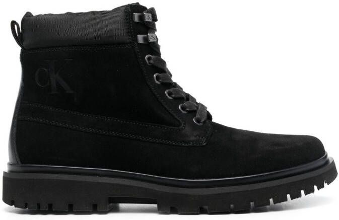 Calvin Klein Jeans Lug lace-up hiking boots Black