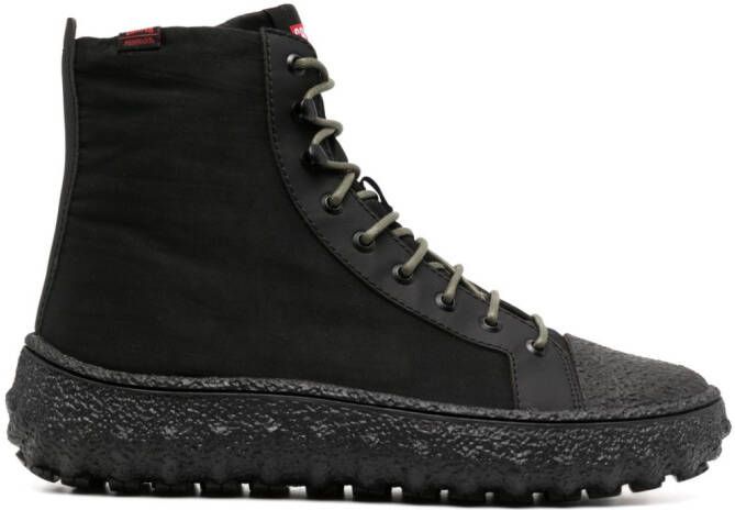 Camper Ground leather ankle boots Black