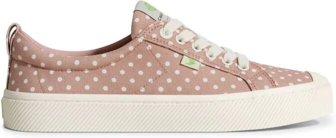 Cariuma Oca Low polka-dot organic cotton sneakers Pink
