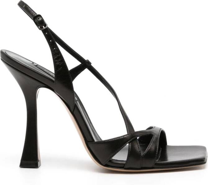 Casadei Geraldine 100mm leather sandals Black