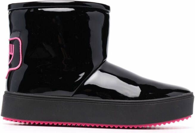 Chiara Ferragni round-toe boots Black