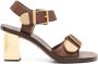 Chloé Rebecca 75mm leather sandals Brown - Thumbnail 1