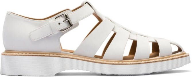 Church's Hove caged Nubuck-leather sandals White