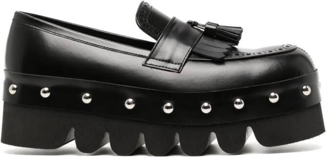 Comme des Garçons TAO stud-embellished leather loafer shoes Black