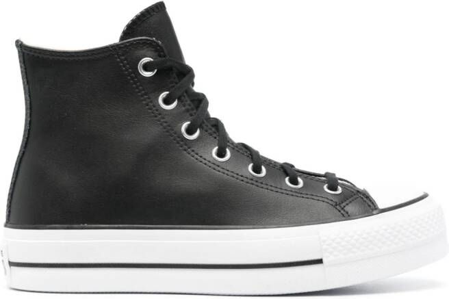 Converse Chuck Taylor leather platform sneakers Black