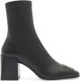 Courrèges leather block-heel ankle boots Black - Thumbnail 1