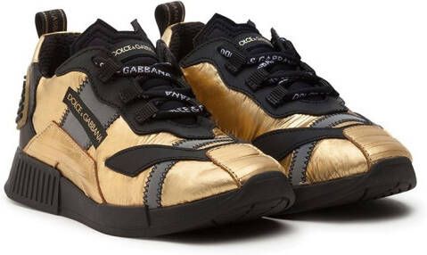 Dolce & Gabbana Kids Ns1 metallic sneakers Black