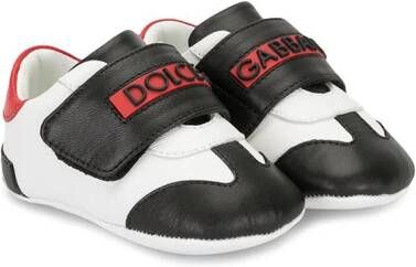 Dolce & Gabbana Kids panelled touch strap sneakers White