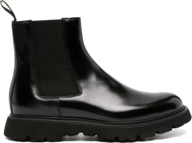 Doucal's patent-leather Chelsea boots Black