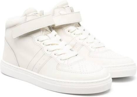 Emporio Ar i Kids high-top leather sneakers White