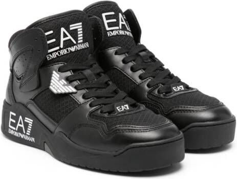Emporio Ar i Kids R312 Triple high-top sneakers Black