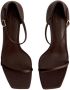 12 STOREEZ 70mm satin-weave leather sandals Brown - Thumbnail 3