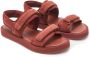 12 STOREEZ double-strap suede sandals Red - Thumbnail 2