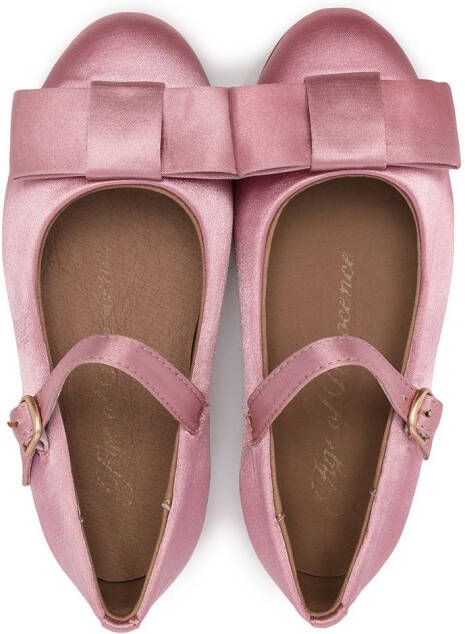 Age of Innocence Ellen bow-detail ballerina shoes Pink