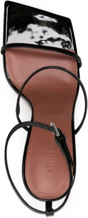 Amina Muaddi Maya 95mm leather sandals Black