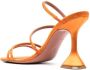 Amina Muaddi Naima crystal-embellished 105mm sandals Orange - Thumbnail 3