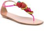 Aquazzura Strawberry Punch woven-embellished sandals Pink - Thumbnail 2