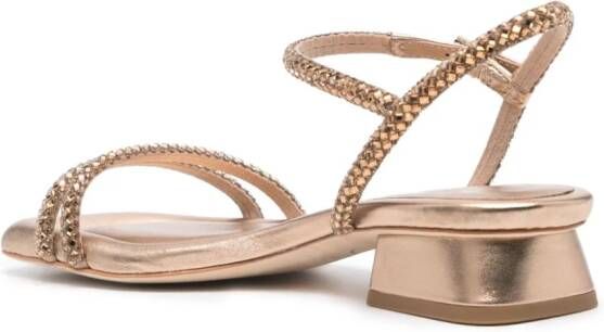 Ash 40mm Icaro rhinestone-embellished leather sandals Gold