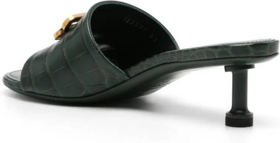 Balenciaga 60mm Groupie leather mules Green