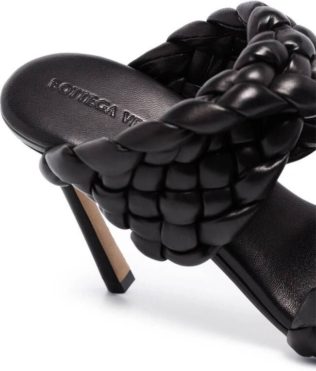 Bottega Veneta BV Curve 100mm leather sandals Black