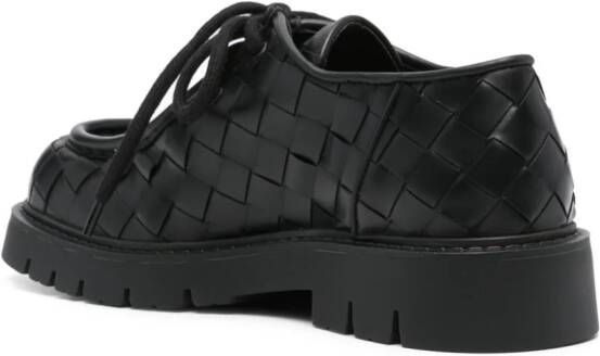 Bottega Veneta Haddock Intrecciato leather derby shoes Black