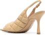 Bottega Veneta Padded Slingback 95MM leather sandal Neutrals - Thumbnail 3