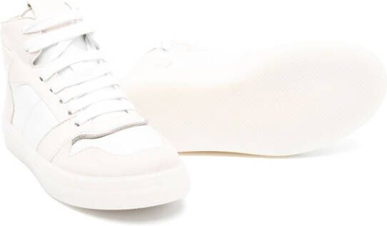 Brunello Cucinelli Kids hi-top leather sneakers White
