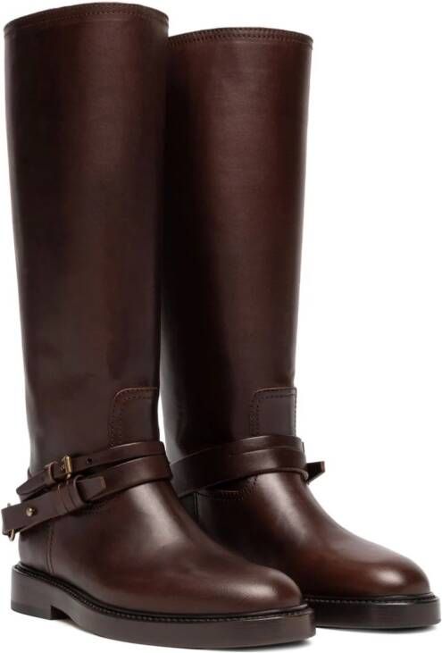 Buttero knee-high leather boots Brown