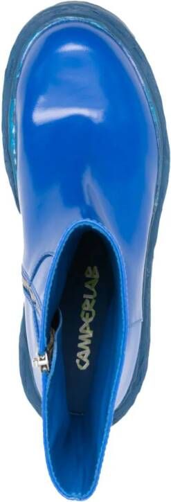 CamperLab Vamonos chunky-sole leather boots Blue