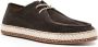 Canali woven-sole suede boat shoes Brown - Thumbnail 2
