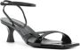 Casadei cut-out patent-leather sandals Black - Thumbnail 2