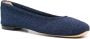 Casadei lurex-detail knitted ballerina shoes Blue - Thumbnail 2