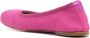 Casadei lurex-detail knitted ballerina shoes Pink - Thumbnail 3
