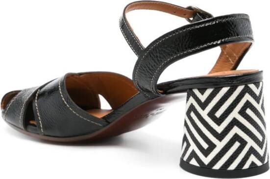 Chie Mihara Roley 60mm patent sandals Black