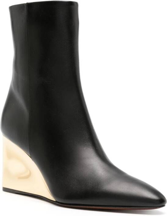 Chloé Rebecca 70mm wedge boots Black